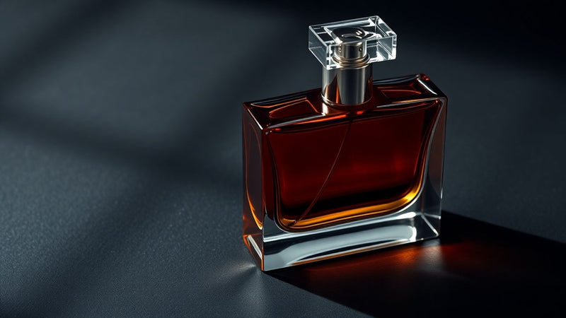Franck Olivier Pure Addiction perfume bottle, amber to clear glass.