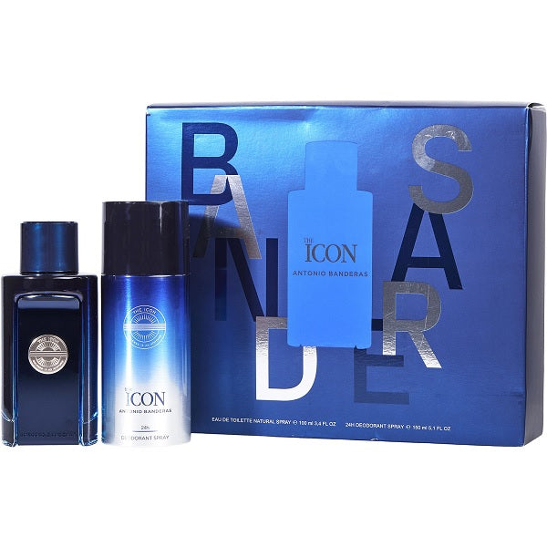 Antonio Banderas The Icon 100ml EDT Spray + 150ml 24hr Deodorant Spray Gift Set