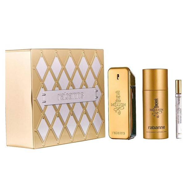 Paco Rabanne 1 Million 100ml EDT + 10ml EDT + 150ml Deodorant Spray Gift Set 2026