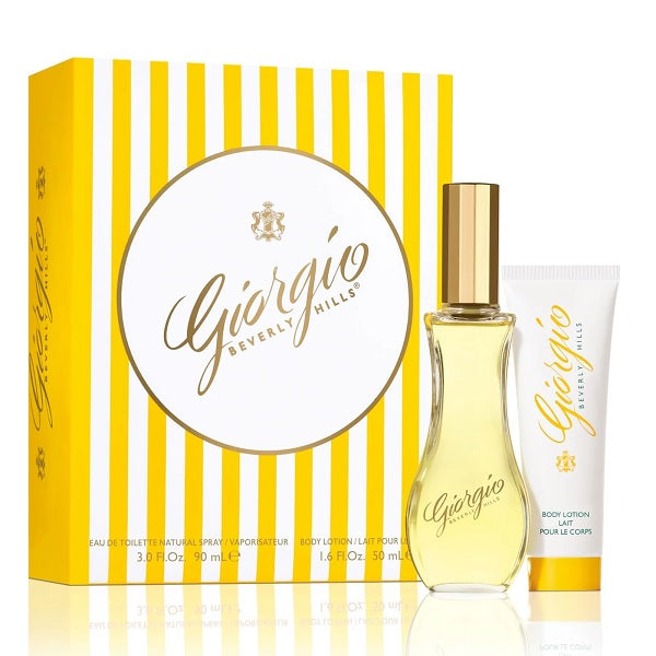 Giorgio Beverly Hills Yellow 90ml Eau De Toilette Spray + 50ml Body Lotion
