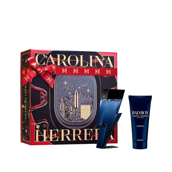 Carolina Herrera Bad Boy Cobalt 50ml EDP Electrique Spray + 100ml Cobalt Shower Gel Gift Set