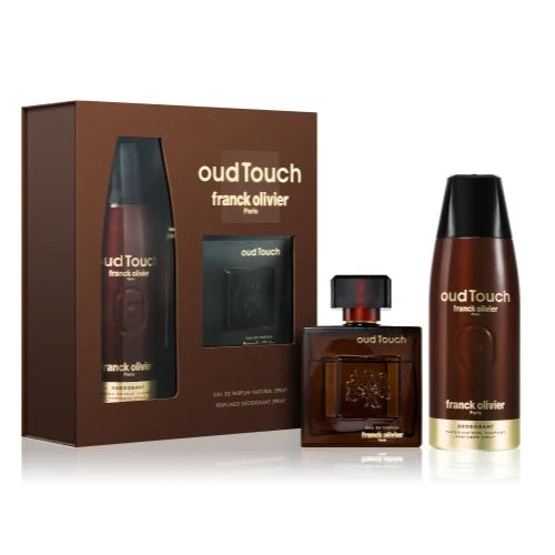 Franck Olivier Oud Touch 100ml Eau De Parfum Spray + 250ml Perfumed Deodorant Spray Gift Set