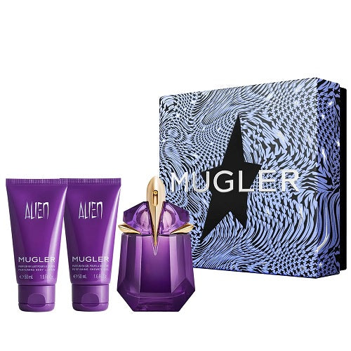 Thierry Mugler Alien 30ml EDP Spray + 50ml Body Lotion + 50ml Shower Milk Gift Set 2023