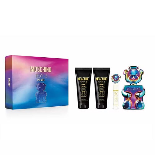 Moschino Toy 2 Pearl 100ml EDP + 10ml EDP Spray + 100ml Bath & Shower Gel + 100ml Body Lotion GIft Set