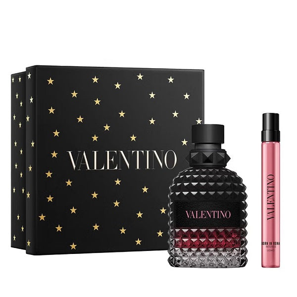 Valentino Uomo Born In Roma Intense 50ml EDP Spray + 10ml EDP Gift Set 2025