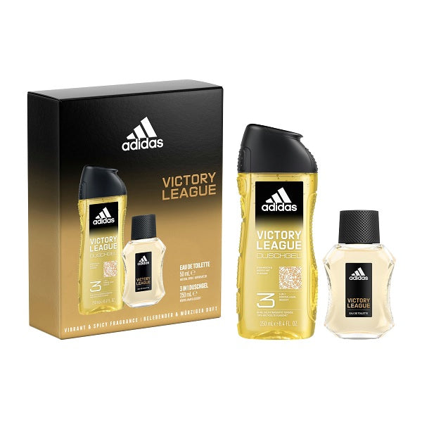 Adidas Victory League 50ml Eau De Toilette Spray + 3-In-1 Wash Gift Set