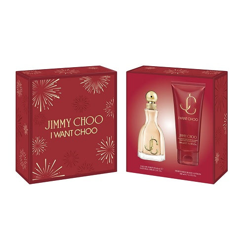 Jimmy Choo I Want Choo 60ml Eau De Parfum Spray & 100ml Perfumed Body Lotion Gift Set