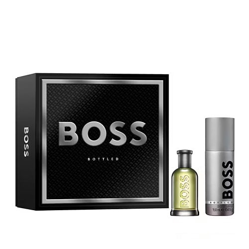 Hugo Boss Bottled 50ml Eau De Toilette Spray + 150ml Deodorant Spray Gift Set 2024