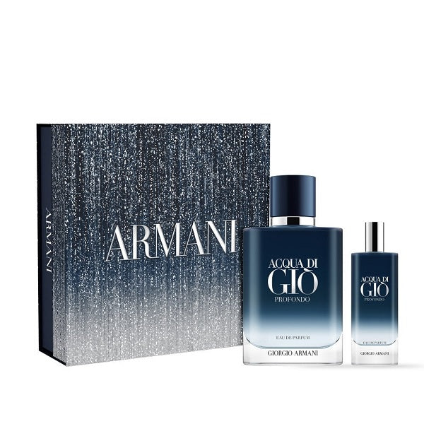 Giorgio Armani Acqua Di Gio Profondo 100ml Eau De Parfum Spray + 15ml Eau De Parfum Spray Gift Set 2025