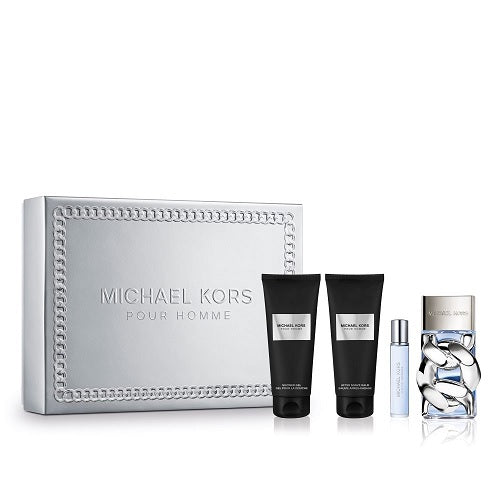 Michael Kors Pour Homme 100ml EDP Spray + 10ml EDP Spray + 100ml Shower Gel + 100ml After Shave Balm Gift Set 2024