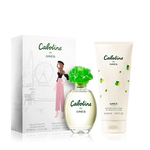 Gres De Cabotine 100ml Eau De Toilette Spray + 200ml Perfumed Body Lotion Gift Set