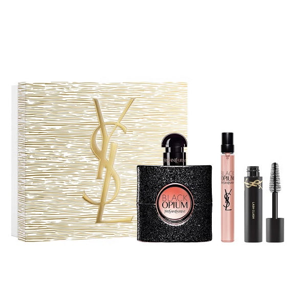 Yves Saint Laurent Black Opium 50ml EDP Spray + 10ml EDP Spray + 2ml Mascara Gift Set 2025