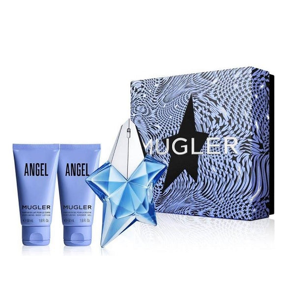 Thierry Mugler Angel 25ml EDP Spray +  50ml Shower Gel + 50ml Body Lotion Gift Set 2023