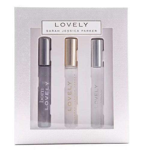 Sarah Jessica Parker Lovely 10ml + 10ml Born Lovely + 10ml Lovely Sheer Eau De Parfum Rollerball Gift Set