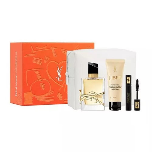 Yves Saint Laurent Libre 50ml EDP + 50ml Body Balm + 2ml Mascara + Toiletry Bag Gift Set