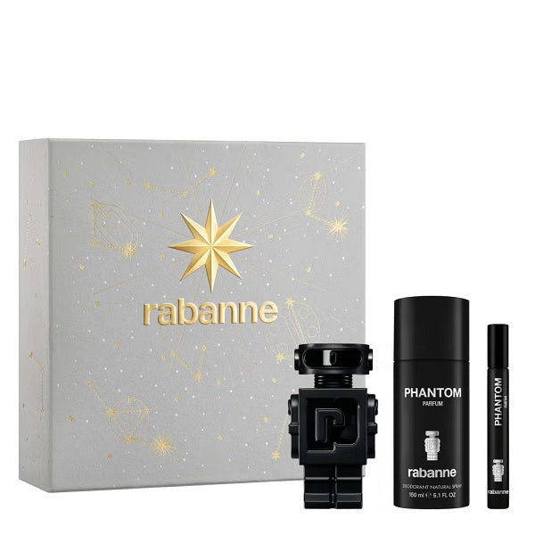 Paco Rabanne Phantom 50ml Parfum Spray + 10ml Spray + 150ml Deodorant Spray Gift Set -