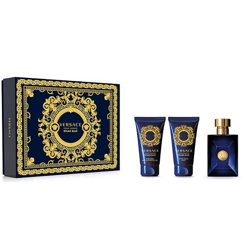 Versace Dylan Blue Pour Homme 50ml EDT Spray + 50ml Bath & Shower Gel + 50ml A/S Balm Gift Set 2023