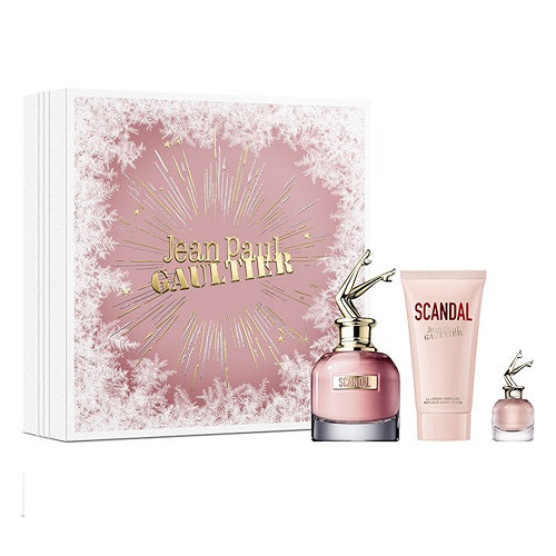 Jean Paul Gaultier Scandal 50ml EDP Spray + 6ml EDP +  75ml Body Lotion Gift Set 2023