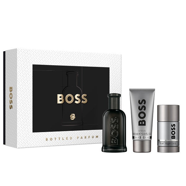Hugo Boss Bottled 100ml Parfum + 150ml Bottled Shower Gel + 75ml Deo Stick Gift Set