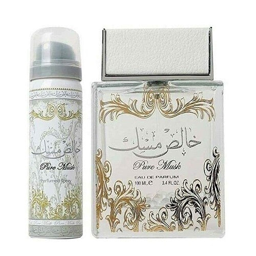 Lattafa Pure Musk 100ml Eau De Parfum Spray + 50ml Perfumed Spray Set