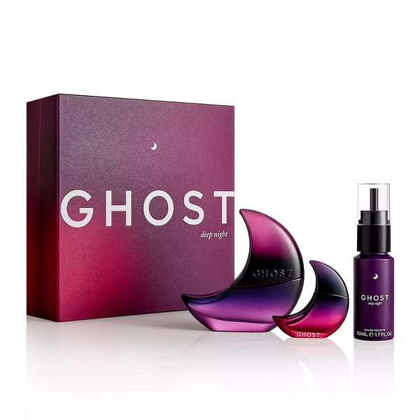 Ghost Deep Night 50ml EDT Spray + 50ml EDT Refill + 10ml Deep Night Elixir EDP Gift Set 2025