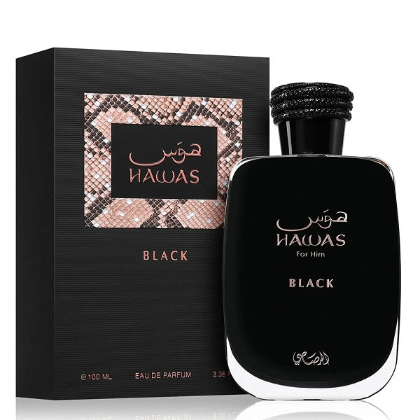 Rasasi Hawas Black For Him 100ml Eau De Parfum Spray - with code