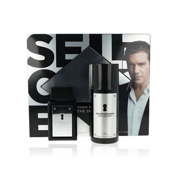 Antonio Banderas The Secret 50ml EDT Spray + 150ml 24hr Deodorant Spray Gift Set