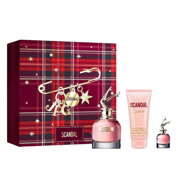 Jean Paul Gaultier Scandal 50ml EDP Spray + 6ml EDP +  75ml Body Lotion Gift Set 2025