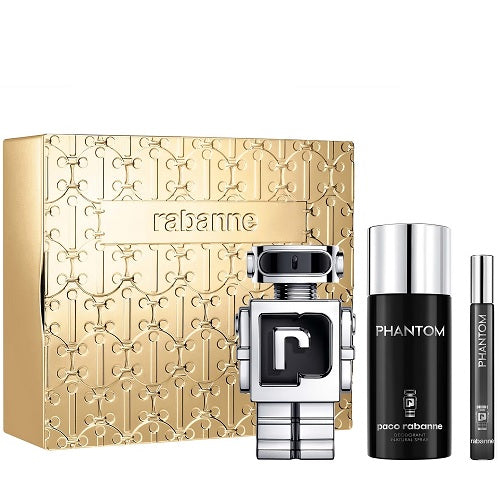 Paco Rabanne Phantom 100ml EDT Spray + 10ml Spray + 150ml Deodorant Spray Gift Set 2024