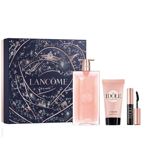 Lancome Idole Eau De Parfum 50ml EDP Spray + 10ml EDP Spray + 50ml Body Cream + 2.5ml Mascara Gift Set 2024