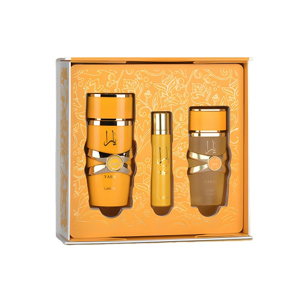 Lattafa Yara Tous 100ml EDP Spray  + 12ml Travel EDP Spray + 50ml Hair Mist  Gift Set