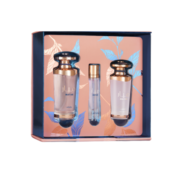 Lattafa Mayar 100ml EDP Spray + 12ml EDP Travel Spray + 50ml Hair Mist  Gift Set