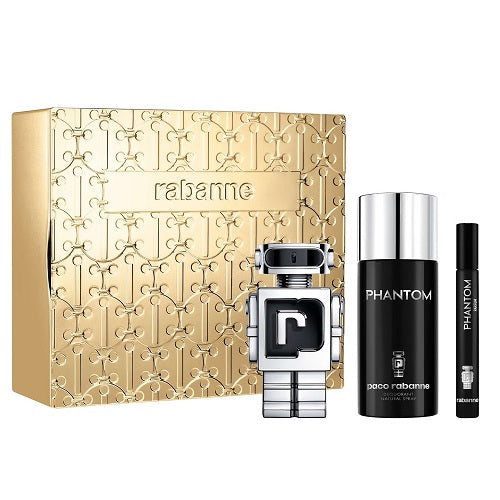 Paco Rabanne Phantom 50ml EDT Spray + 10ml Spray + 150ml Deodorant Spray Gift Set 2024