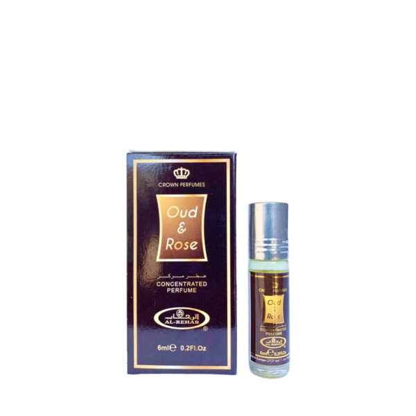 Al Rehab Oud & Rose 6ml Concentrated Perfume Roll-on