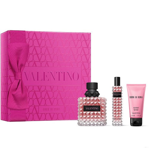 Valentino Born In Roma 100ml EDP Spray + 15ml EDP + 50ml Body Lotion Gift Set 2024