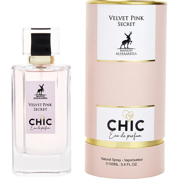 Maison Alhambra Chic Velvet Pink Secret 100ml Eau De Parfum Spray