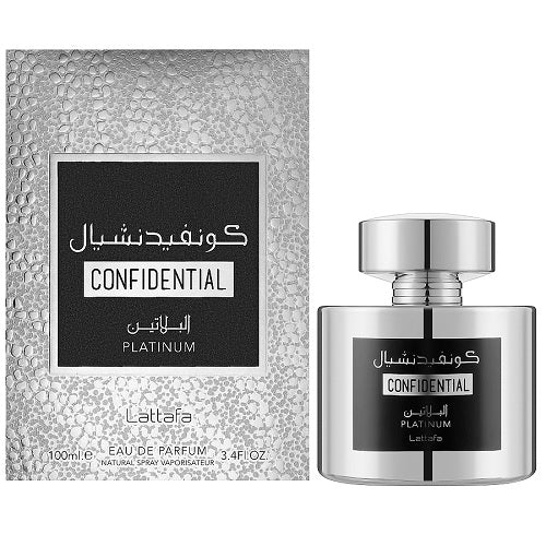 Lattafa Confidential Platinum 100ml Eau De Parfum Spray