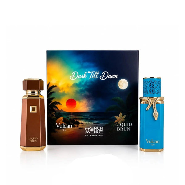 French Avenue Dusk Till Dawn Vulcan Feu + Liquid Brun 100ml Extrait De Parfum Spray Gift set