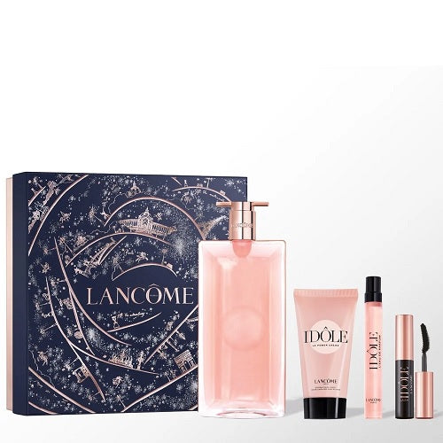 Lancome Idole Eau De Parfum 100ml EDP Spray + 10ml EDP Spray + 50ml Body Cream + 2.5ml Mascara Gift Set 2024