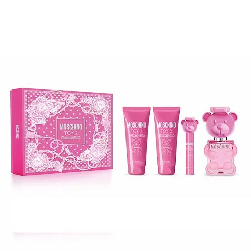 Moschino Toy 2 Bubble Gum 100ml EDT + 10ml EDT Spray + 100ml Body Lotion + 100ml Bath & Shower Gel Gift Set 2024