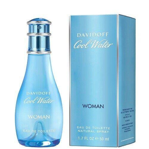 DAVIDOFF COOL WATER WOMAN 50ML EAU DE TOILETTE SPRAY BRAND NEW & SEALED - LuxePerfumes