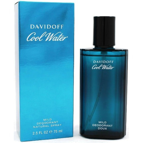DAVIDOFF COOL WATER 75ML MILD DEODORANT NATURAL SPRAY - LuxePerfumes