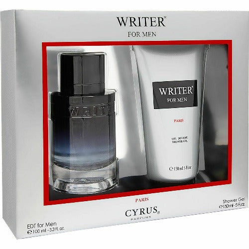 Cyrus Writer For Men 100ml Eau De Toilette Spray + 150ml Shower Gel - LuxePerfumes