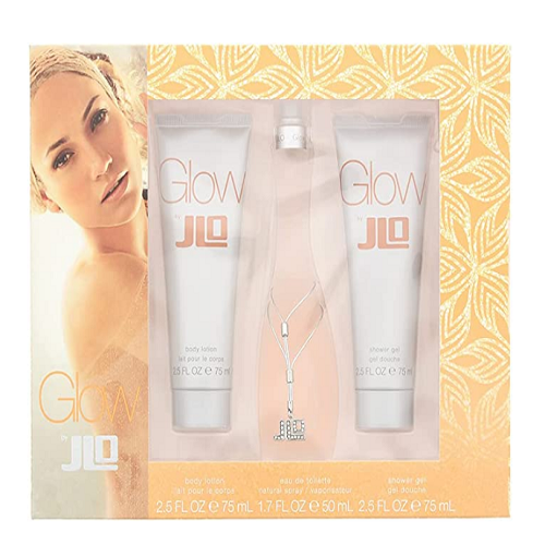 Jennifer Lopez J Lo Glow 50ml Edt +75ml Body Lotion + 75ml Shower Gel